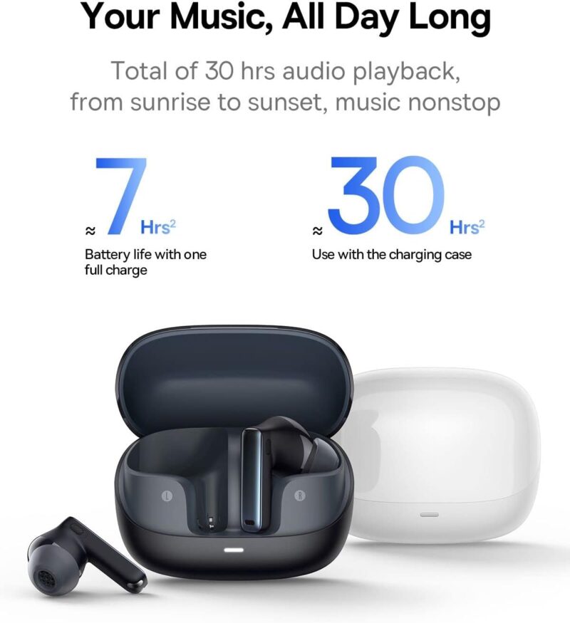 Baseus Earbuds Bowie M2s Wireless HiTune T3 Bluetooth 5.3 Headphones Built-in Microphone, Touch Control, Long Distance Connection Earphones (White) - Image 6