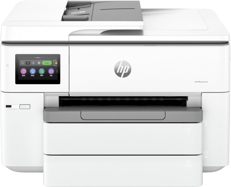 HP OfficeJet Pro 9730 Wide Format All-in-One Printer - Print, Copy, Scan, Wireless, Auto Document Feeder, Two-sided Printing & Scanning, Quiet Mode; Input Capacity of up to 500 sheets
