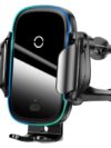 Baseus Smart Vehicle Bracket Wireless Qi 6 15W Electric Auto Car Mount Bracket Air Vent Holder black (WXHW03-01)