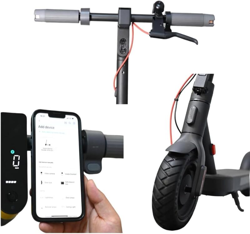 Xiaomi Electric Scooter 4 Pro (2nd Gen), 60km Super Long Range, 25km/h Max. Speed, 1000W Max. Power, 22% Incline Climb, Drum brakes Front and E-ABS Brake Rear,10" Widened Tires Black - Image 6