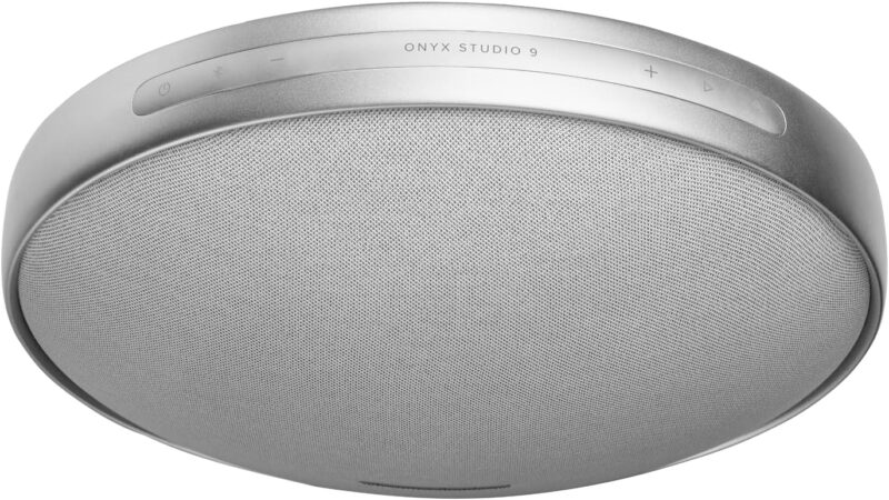 Harman Kardon Onyx Studio 9 Portable Stereo Bluetooth Home Speaker, Superior Sound, Wider Soundstage, Multi-Speaker Connection, Built-in Battery, Self-Tuning, Harman Kardon One App, Grey - Image 3