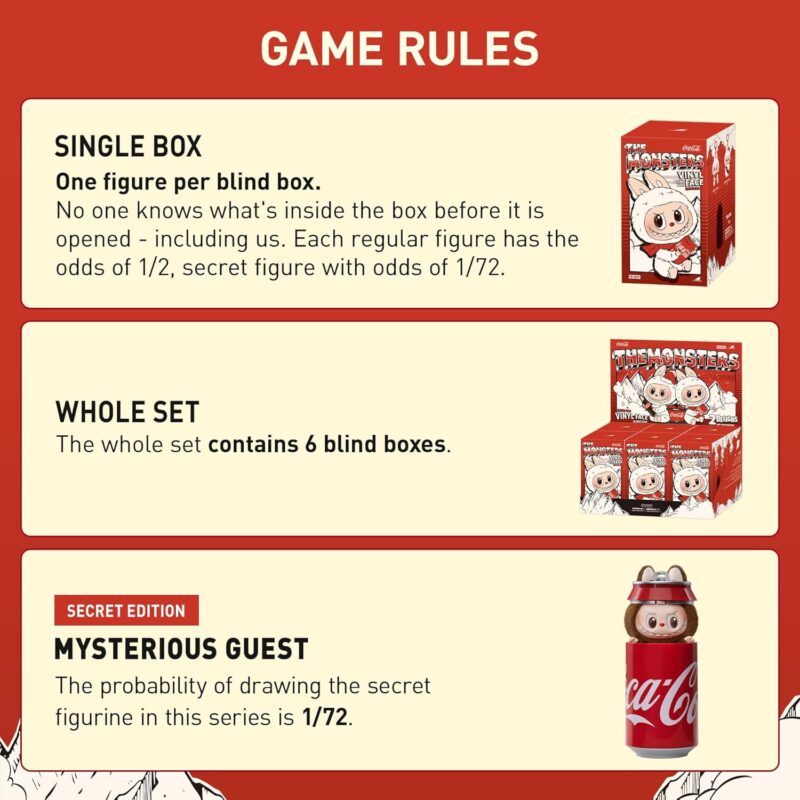 Labubu The Monsters COCA-COLA Series-Vinyl Face Blind Box, Random Design Action Figures Collectible Toys Home Decorations, Holiday Birthday Gifts, Single Box - Image 2